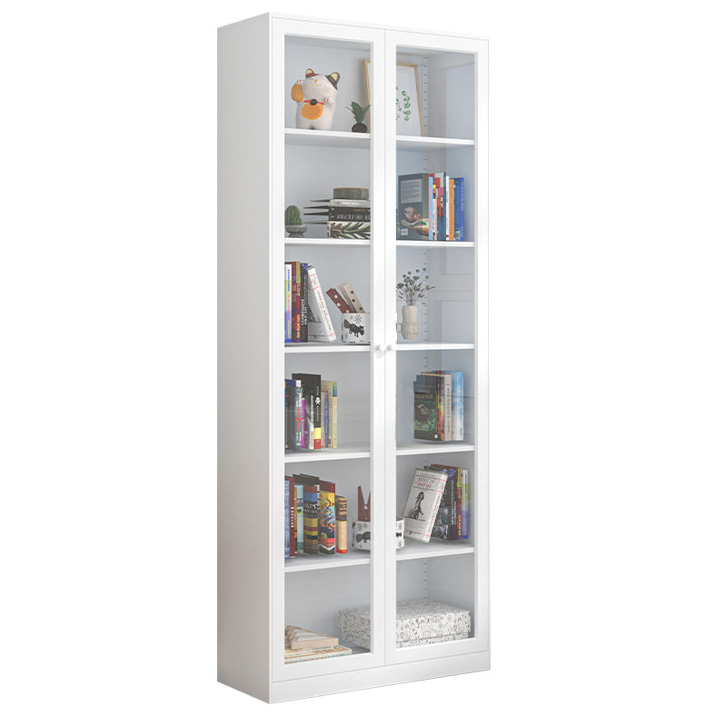Closed Back Steel Bookshelf Modern Home Living Room Bedroom Standard Bookcase