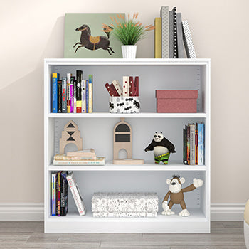 Closed Back Steel Bookshelf Modern Home Living Room Bedroom Standard Bookcase