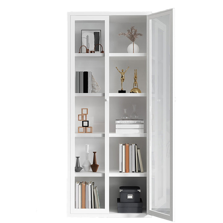 Closed Back Steel Bookshelf Modern Home Living Room Bedroom Standard Bookcase