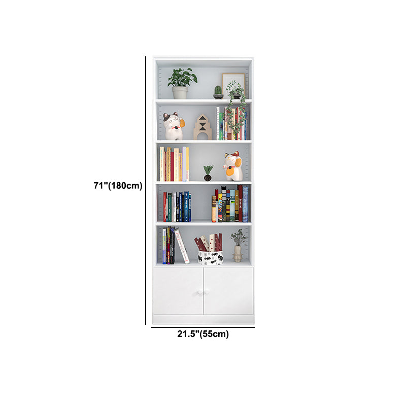 Closed Back Steel Bookshelf Modern Home Living Room Bedroom Standard Bookcase