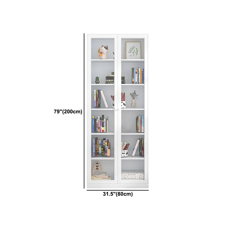Closed Back Steel Bookshelf Modern Home Living Room Bedroom Standard Bookcase