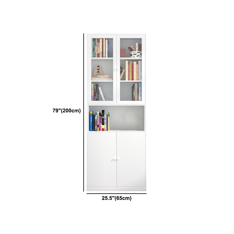 Closed Back Steel Bookshelf Modern Home Living Room Bedroom Standard Bookcase
