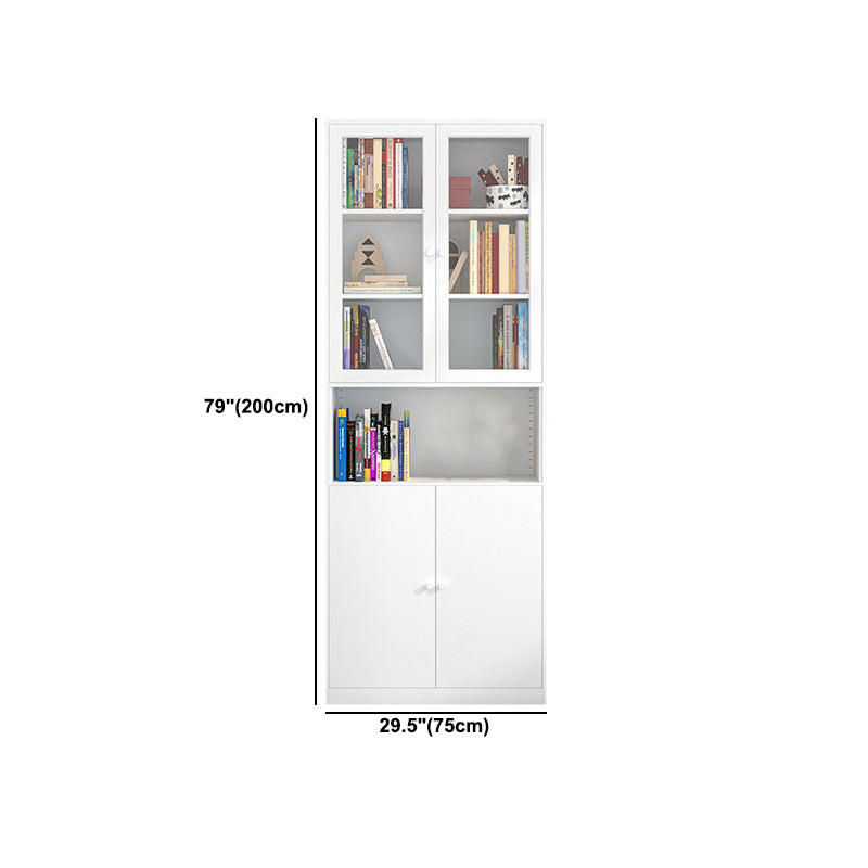 Closed Back Steel Bookshelf Modern Home Living Room Bedroom Standard Bookcase