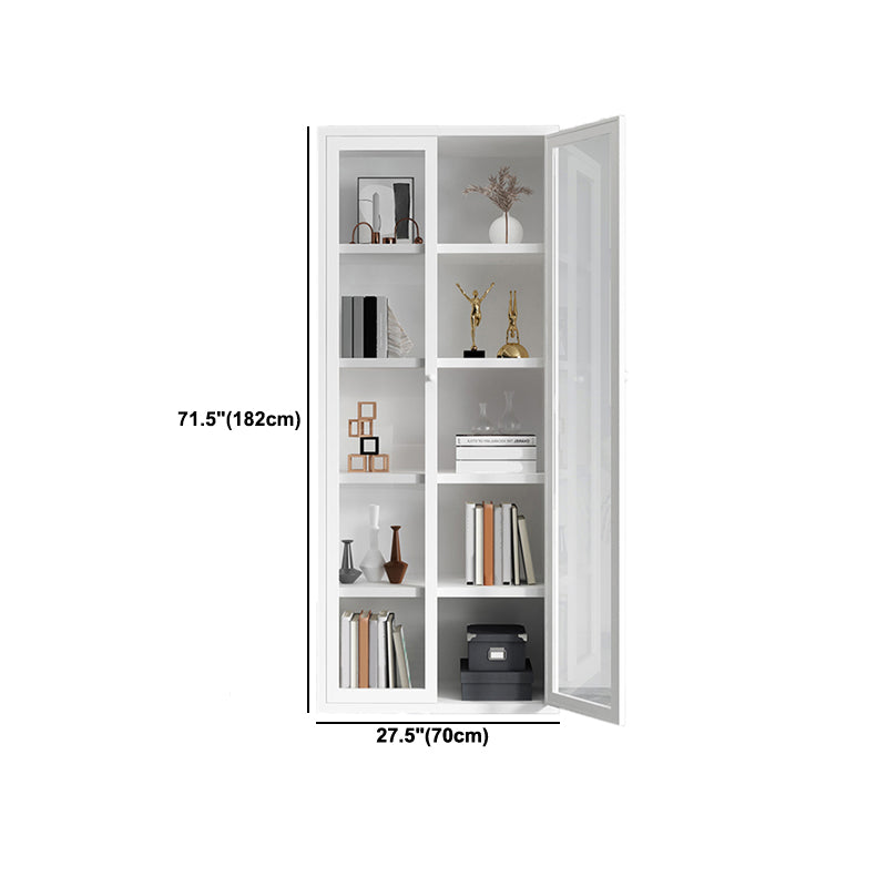 Closed Back Steel Bookshelf Modern Home Living Room Bedroom Standard Bookcase