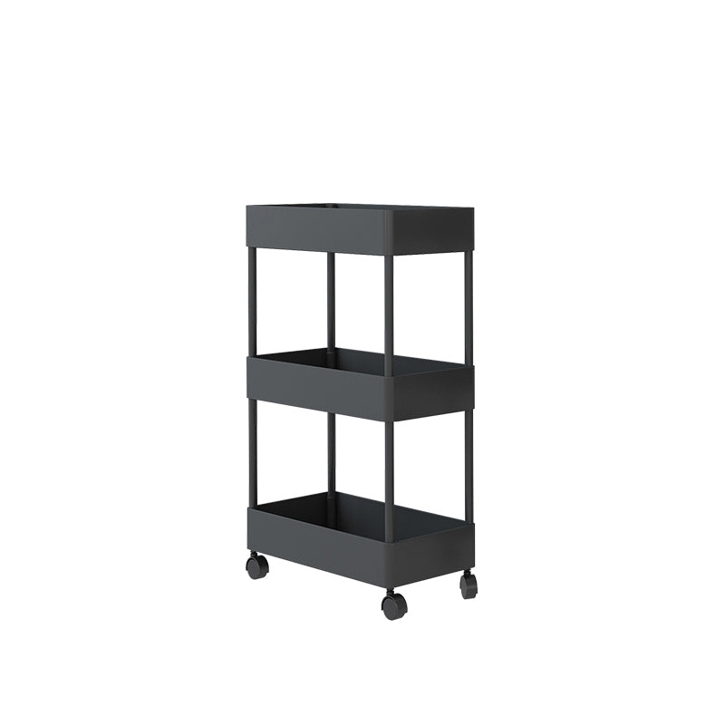 Modern Plastic Bookcase, Geometric Bookshelf with Caster Wheels for Any Room