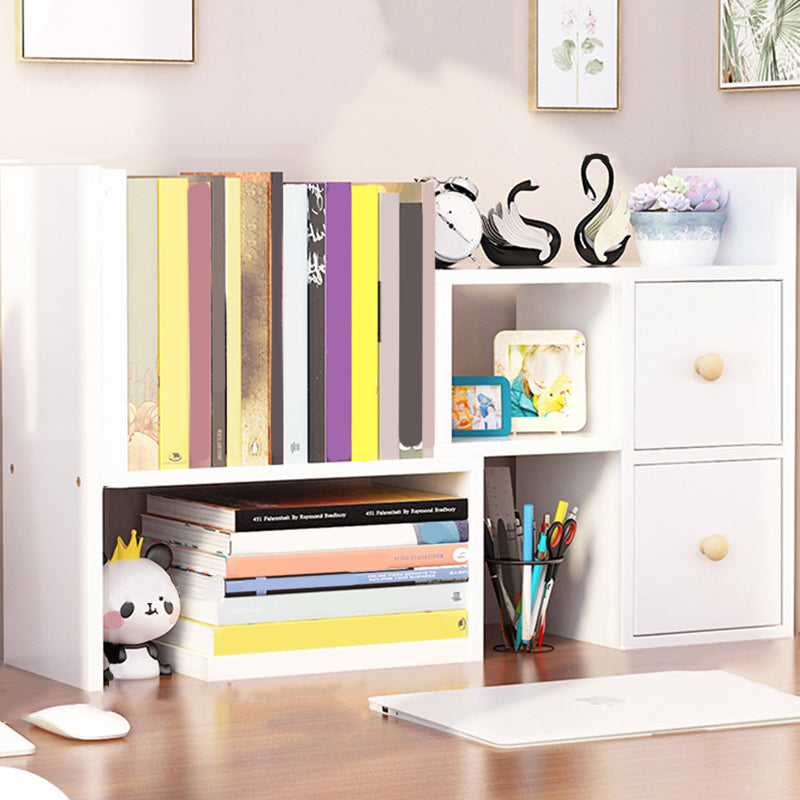 Modern Engineered Wood Bookcase, Geometric Bookshelf for Any Room,14" H X 7" W