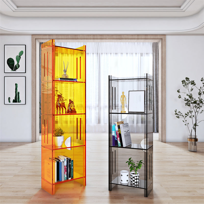Standard Closed Back Bookshelf Scandinavian Acrylic Bookcase