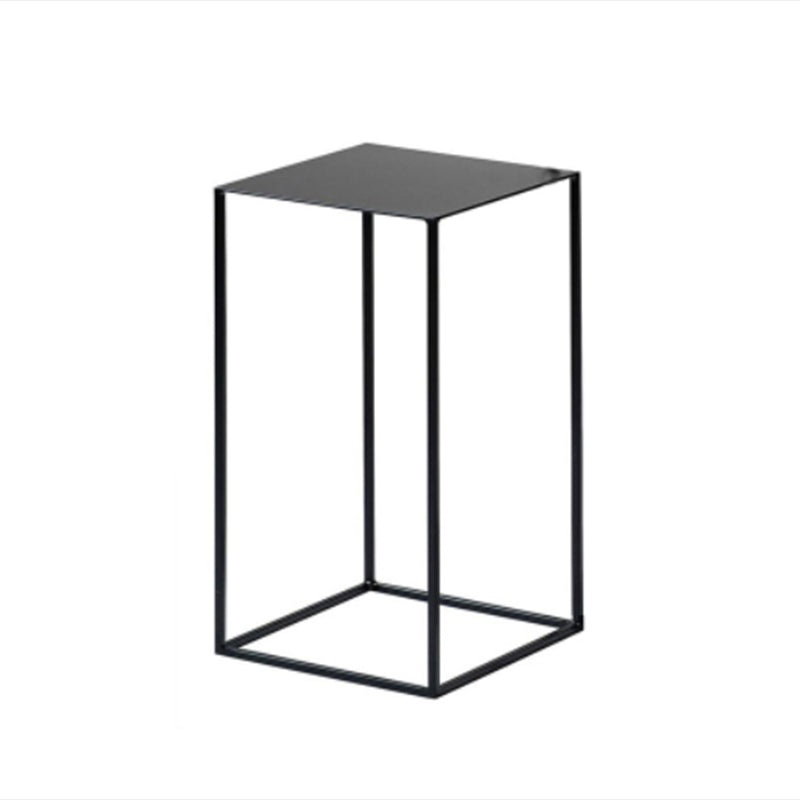 Rectangle Open Black Bookshelf Modern Metal Storage Bookcase