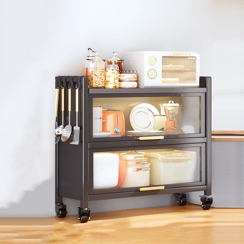 Metal Bookcase, 14.5" W, Geometric Multi Tiers Bookcase Shelves