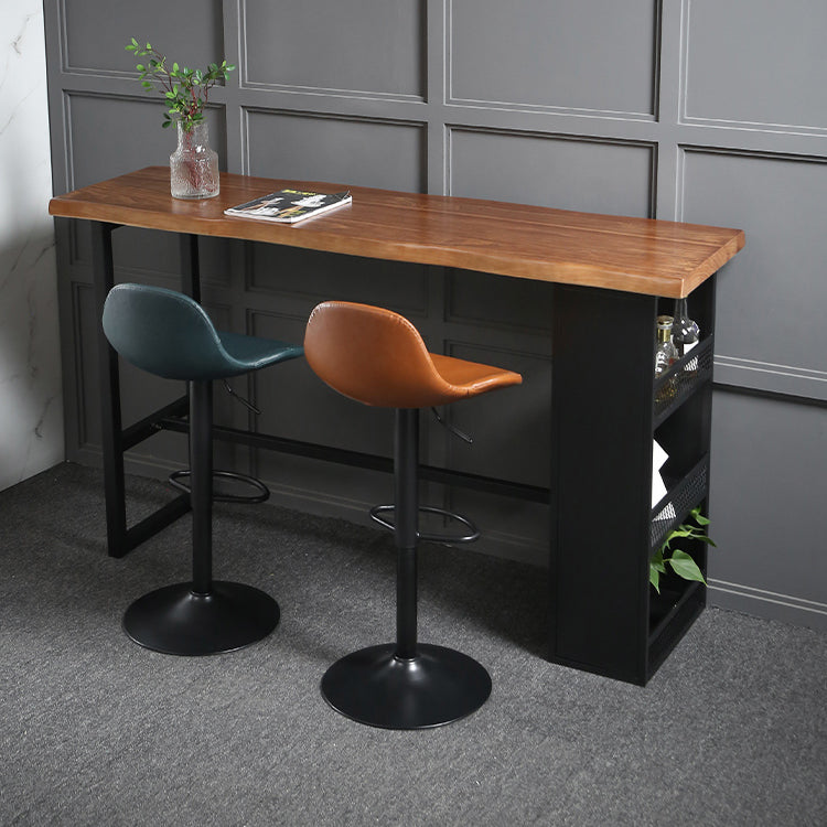 Indoor Adjustable Counter-height Stool with Swivel Leather Counter Bar Stool