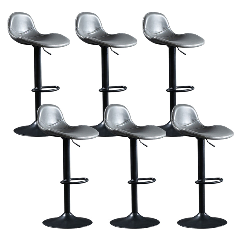 Indoor Adjustable Counter-height Stool with Swivel Leather Counter Bar Stool