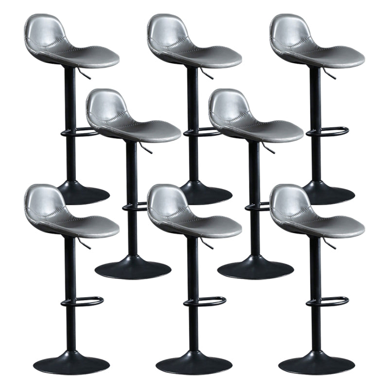 Indoor Adjustable Counter-height Stool with Swivel Leather Counter Bar Stool