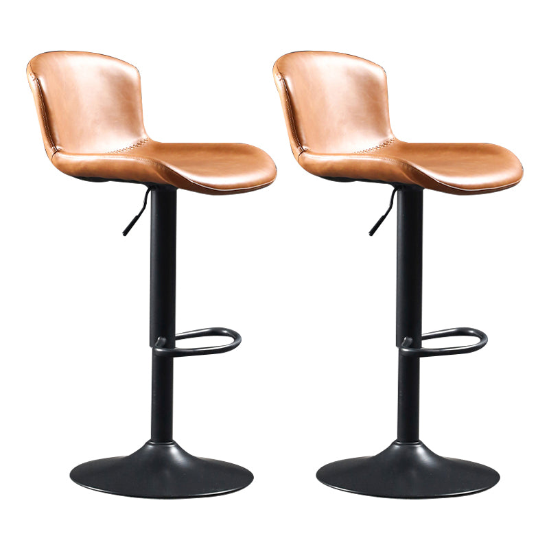 Indoor Adjustable Counter-height Stool with Swivel Leather Counter Bar Stool