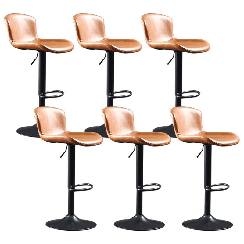 Indoor Adjustable Counter-height Stool with Swivel Leather Counter Bar Stool