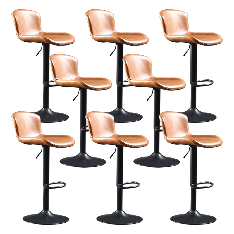 Indoor Adjustable Counter-height Stool with Swivel Leather Counter Bar Stool