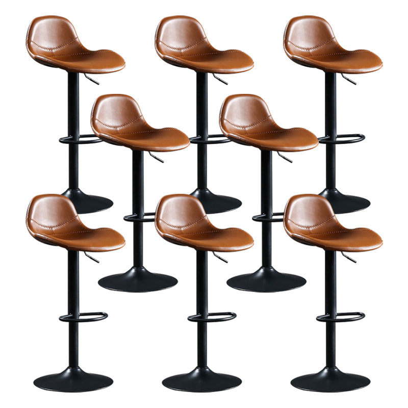 Indoor Adjustable Counter-height Stool with Swivel Leather Counter Bar Stool