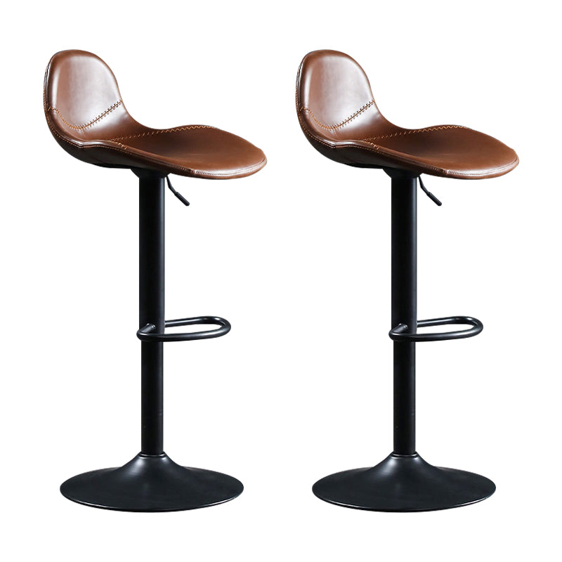 Indoor Adjustable Counter-height Stool with Swivel Leather Counter Bar Stool