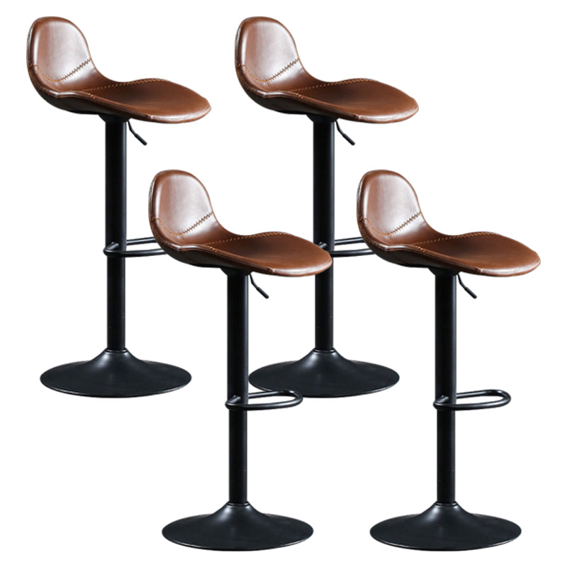 Indoor Adjustable Counter-height Stool with Swivel Leather Counter Bar Stool