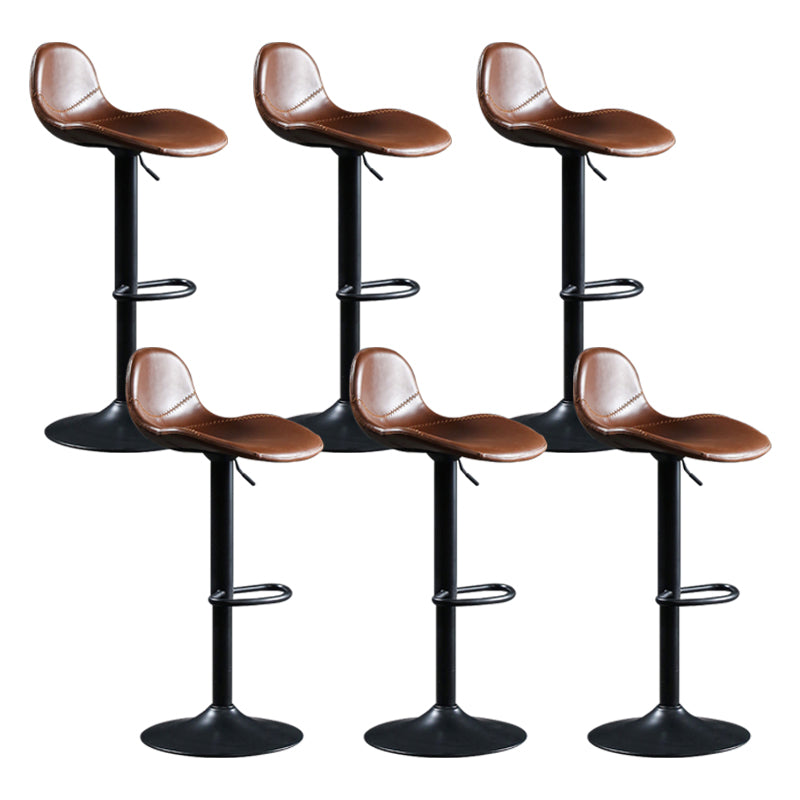 Indoor Adjustable Counter-height Stool with Swivel Leather Counter Bar Stool