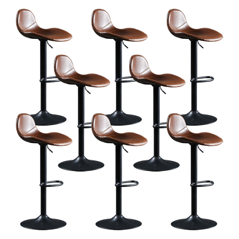 Indoor Adjustable Counter-height Stool with Swivel Leather Counter Bar Stool