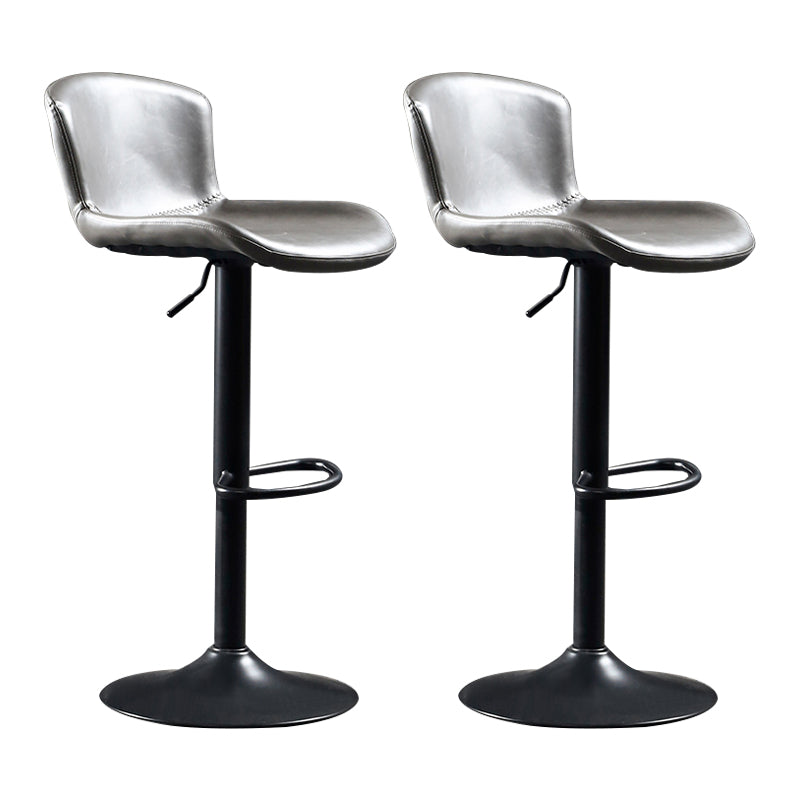 Indoor Adjustable Counter-height Stool with Swivel Leather Counter Bar Stool