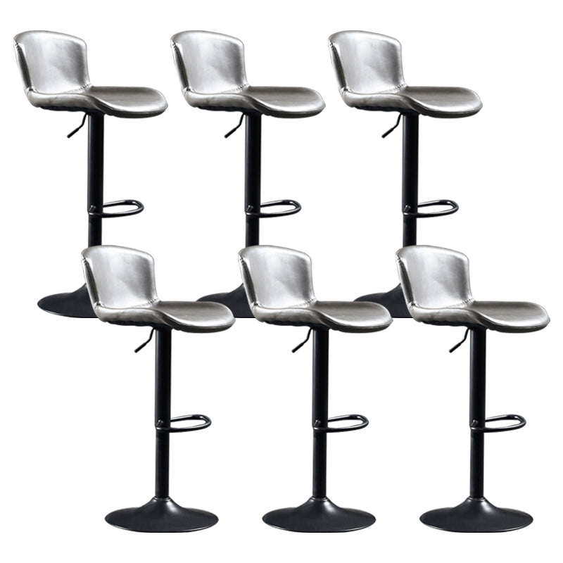 Indoor Adjustable Counter-height Stool with Swivel Leather Counter Bar Stool