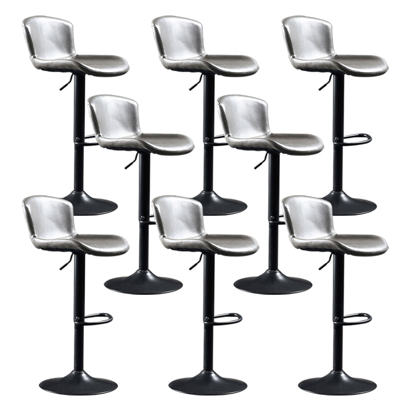 Indoor Adjustable Counter-height Stool with Swivel Leather Counter Bar Stool