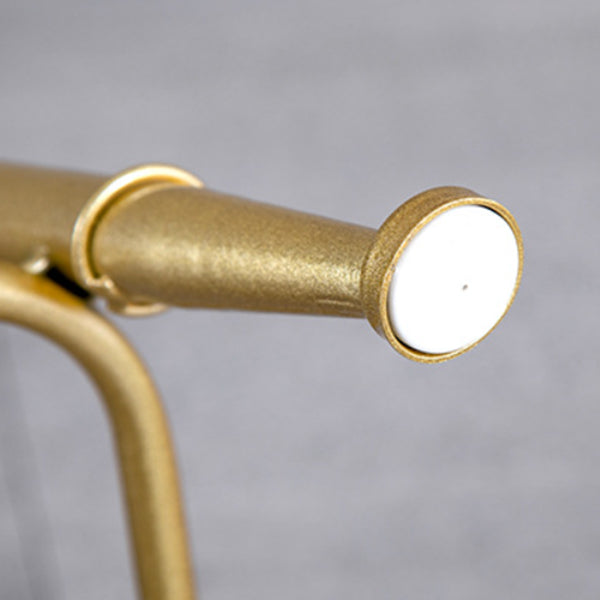 Glam Armless Backrest Counter Stool Iron Milk Tea Shop Bar Stool with Cushion and Pedal