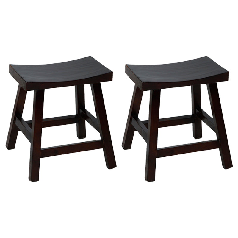 Coffee Shop Wood Counter & Bar Stool Contoured Seat Counter Stool in Brown