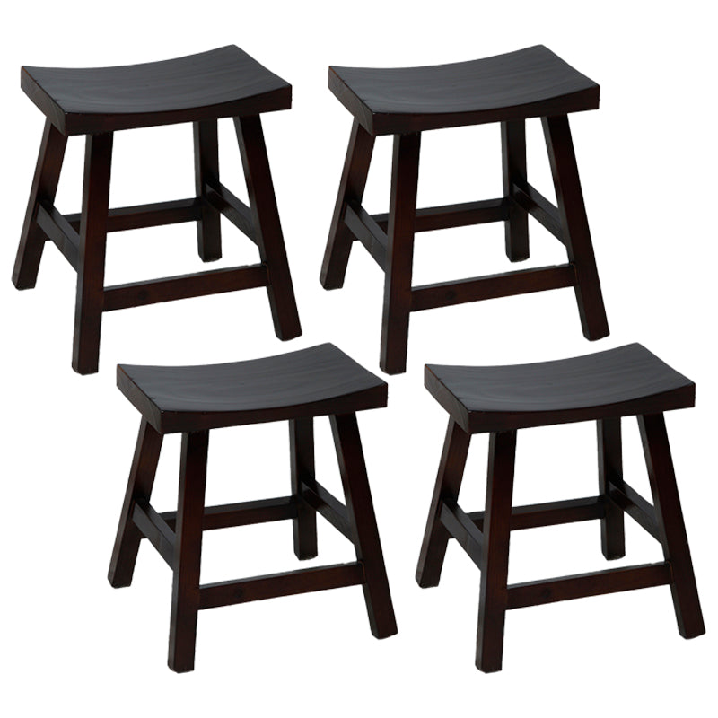 Coffee Shop Wood Counter & Bar Stool Contoured Seat Counter Stool in Brown