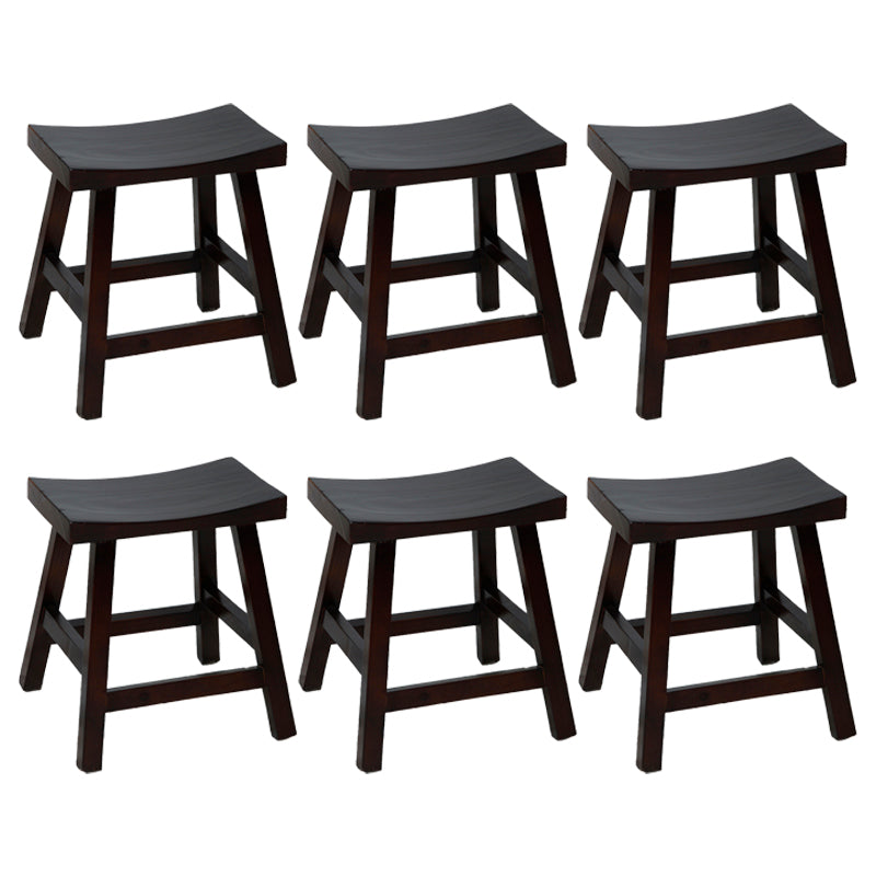 Coffee Shop Wood Counter & Bar Stool Contoured Seat Counter Stool in Brown