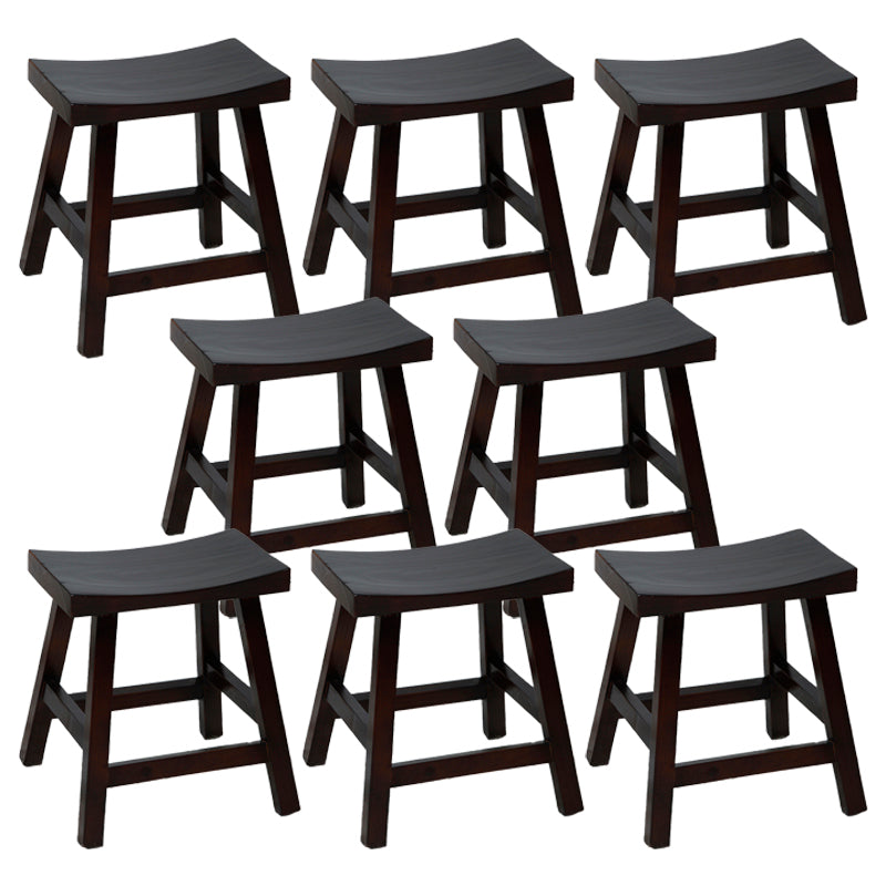 Coffee Shop Wood Counter & Bar Stool Contoured Seat Counter Stool in Brown