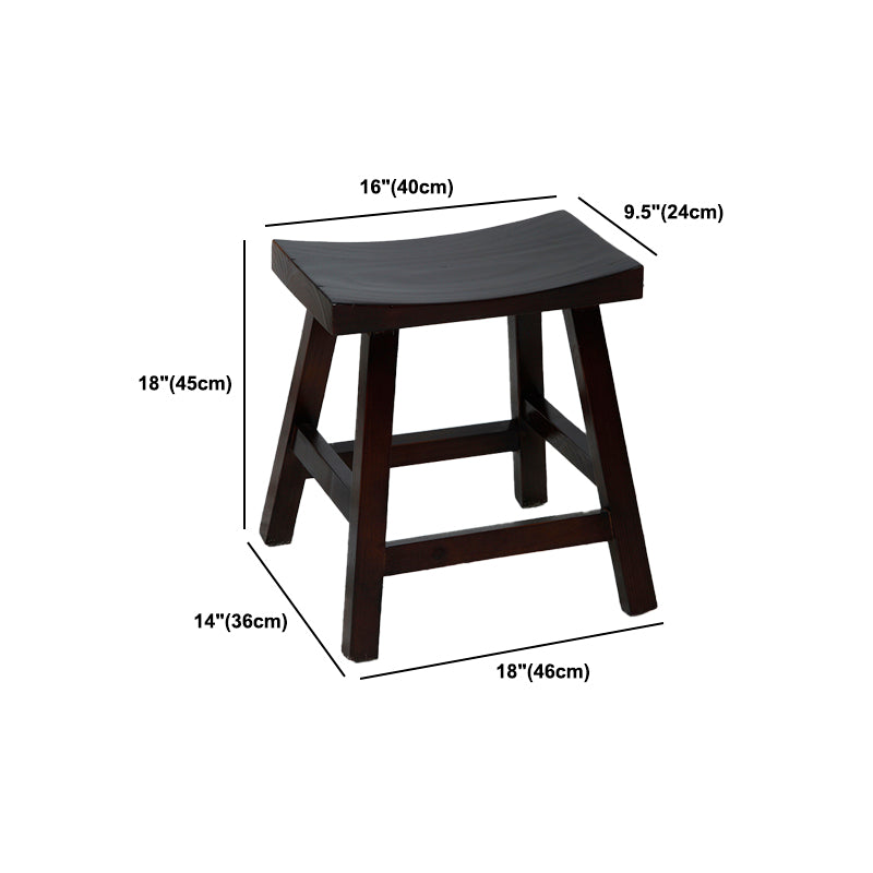 Coffee Shop Wood Counter & Bar Stool Contoured Seat Counter Stool in Brown