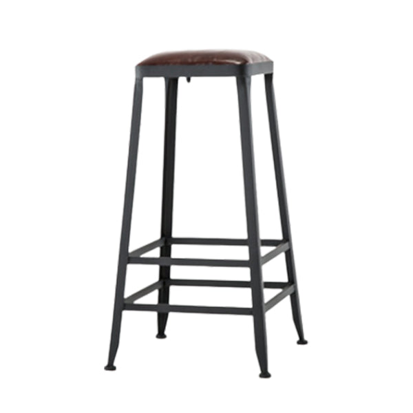 Industrial Style Bar-stool PU Leather Counter Bar Stool with Metal Legs for Restaurant