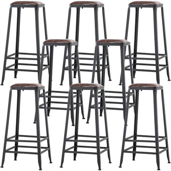 Industrial Style Bar-stool PU Leather Counter Bar Stool with Metal Legs for Restaurant