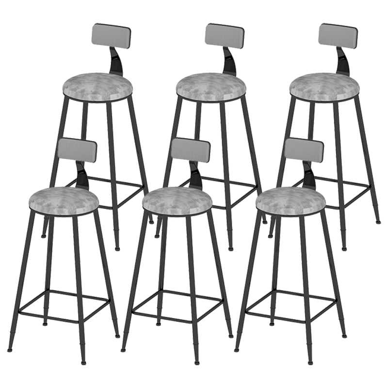 Living Room Footrest Bar-stool with Metal Base Scandinavian Bar & Counter Stool