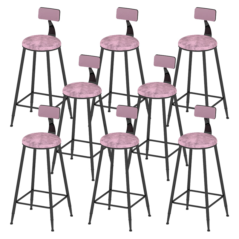 Living Room Footrest Bar-stool with Metal Base Scandinavian Bar & Counter Stool
