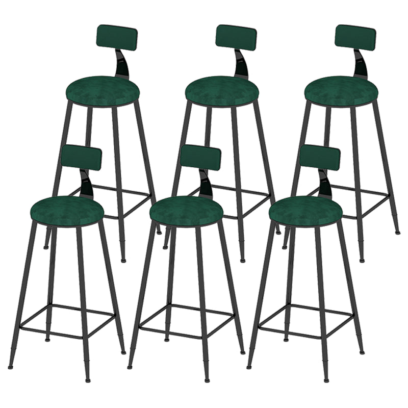 Living Room Footrest Bar-stool with Metal Base Scandinavian Bar & Counter Stool