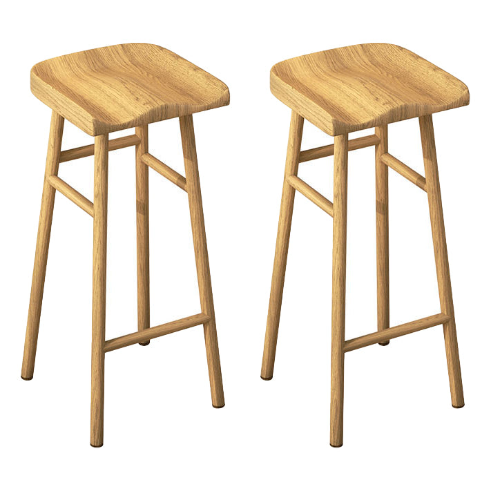 Modern 1/2/3/5 Pieces Bar Table Set Rectangle Pine Wood Counter Table with High Stools