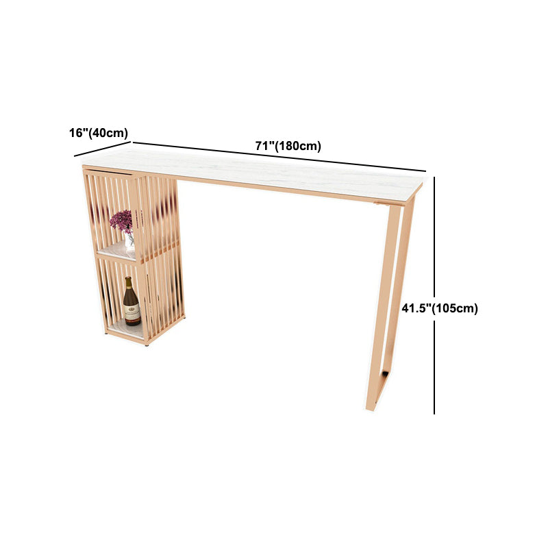 1/2/3 Piece Marble Bar Table Set Matte Finish Upholstered Bar Stool and Table Set