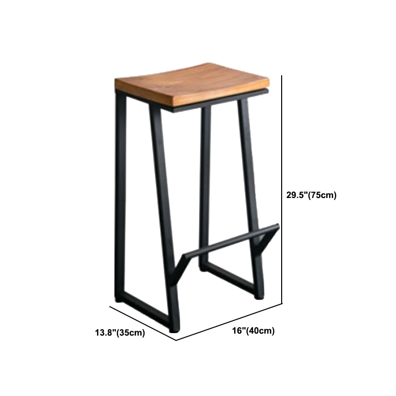 Modern 1/7 Pieces Bar Table Set Rectangle Pine Wood Counter Table with Backless Stools
