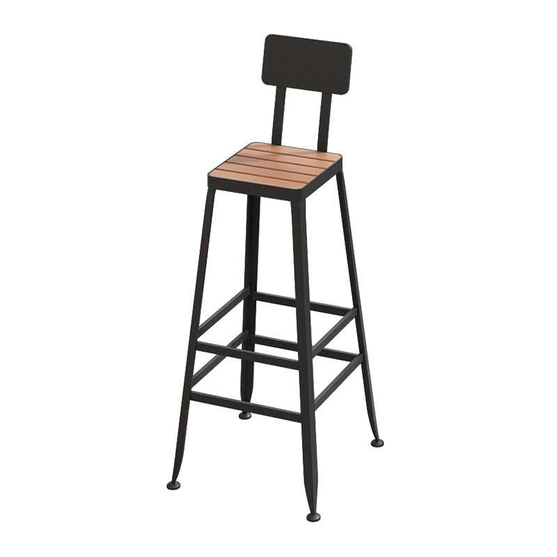 Industrial Artificial Wood Bar Table Set 1/5 Pieces Counter Table with White Stools