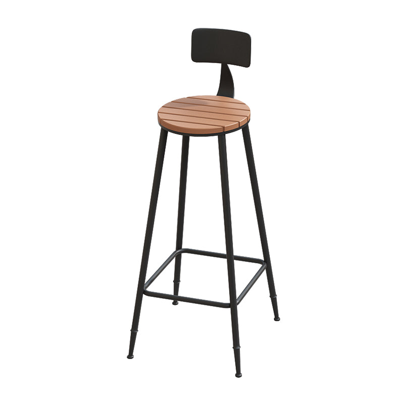 Industrial Artificial Wood Bar Table Set 1/5 Pieces Counter Table with White Stools