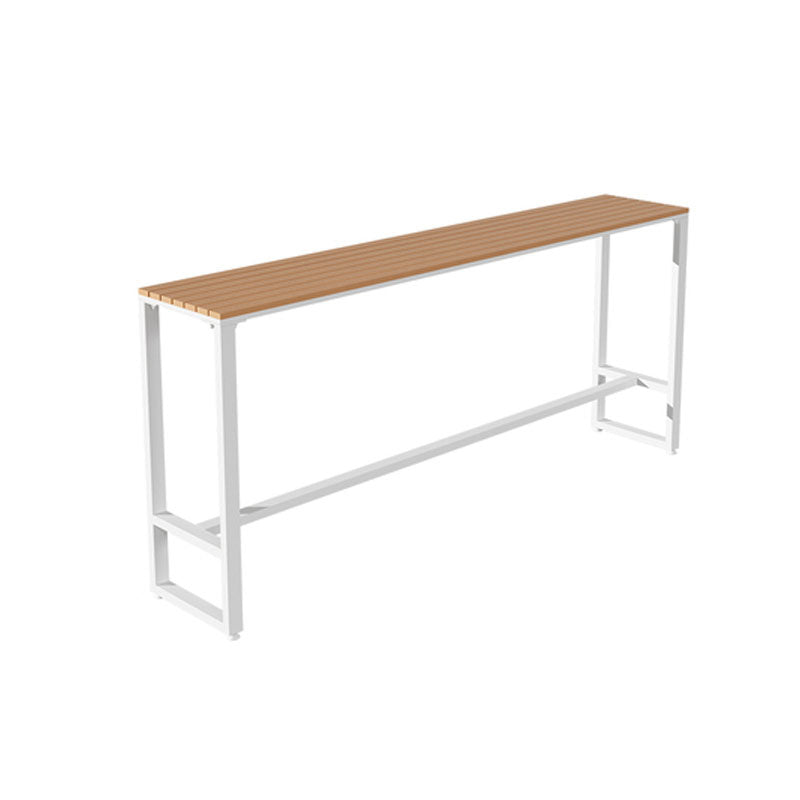 Industrial Artificial Wood Bar Table Set 1/5 Pieces Counter Table with White Stools