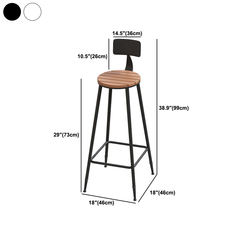 Industrial Artificial Wood Bar Table Set 1/5 Pieces Counter Table with White Stools