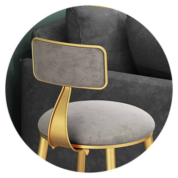 Glam Rectangle Bar Set Storage 1/2/3 Pieces Stone Counter Height Set in Gold