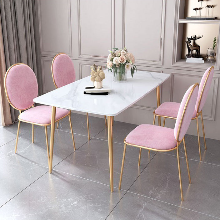 Nordic 1/2/5 Pieces Dining Set Rectangle Stone Dining Table for Dining Room