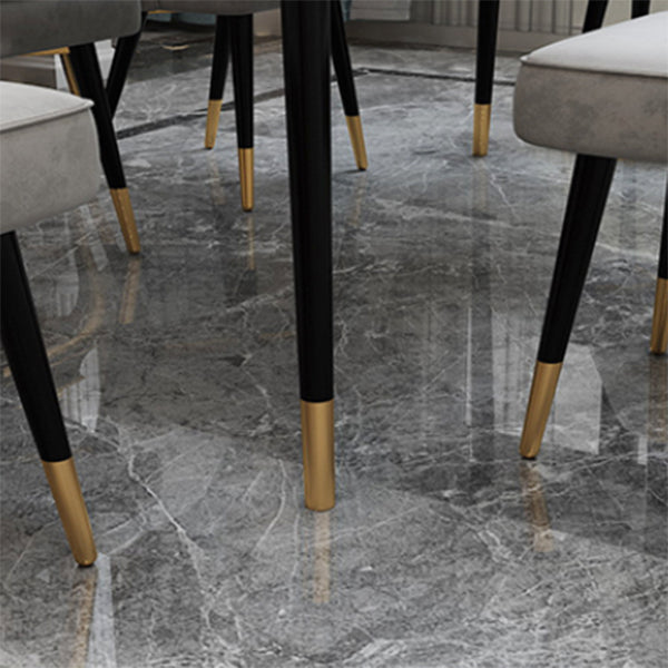 Contemporary Dining Table Set 1/2/7 Pieces Indoor Stone and Iron Dinette Set