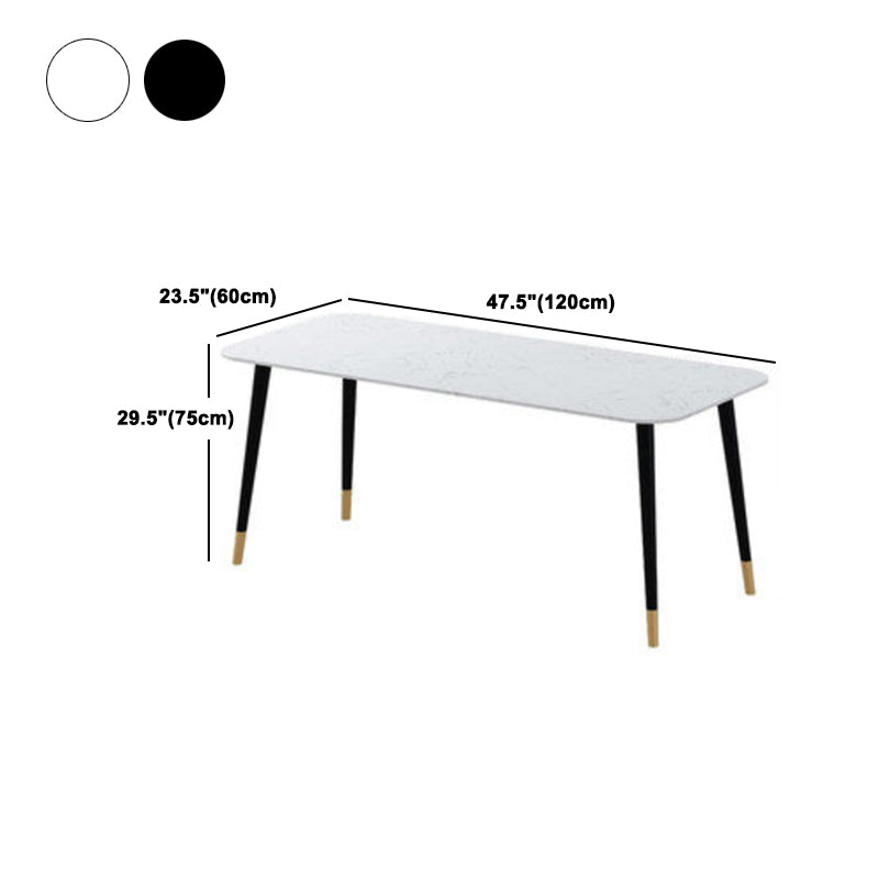 Contemporary Dining Table Set 1/2/7 Pieces Indoor Stone and Iron Dinette Set