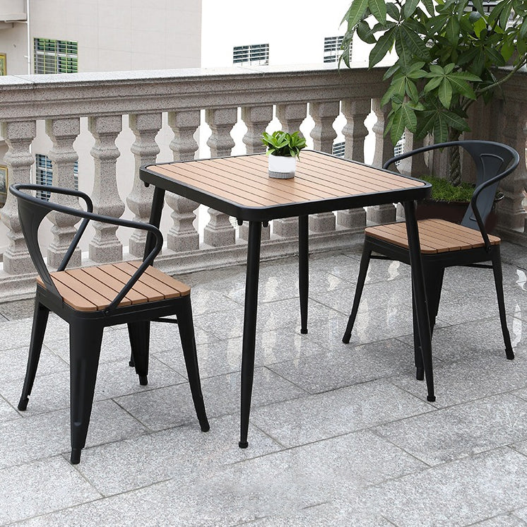 Modern Style Metal Dining Table Set 1/2/3/5/7 Pieces Outdoor Dinette Set